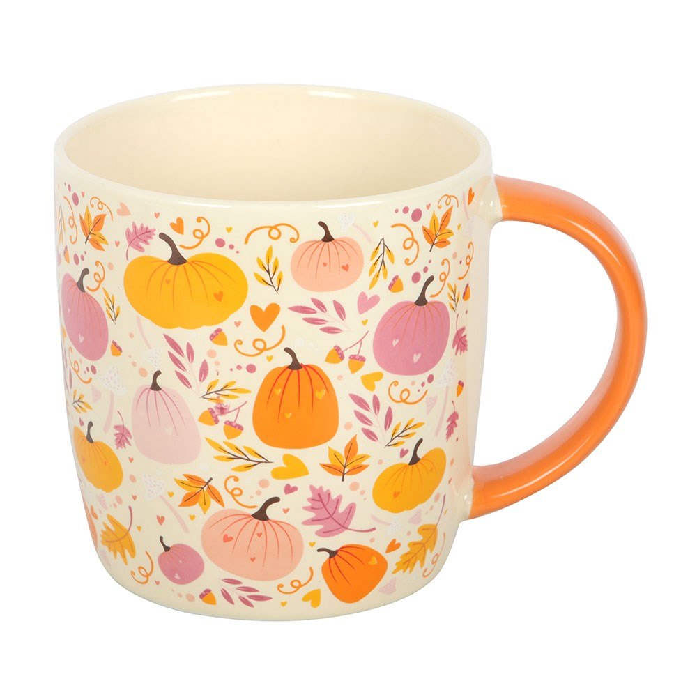 Pink & Orange Pumpkin Ceramic Mug (370ml)2