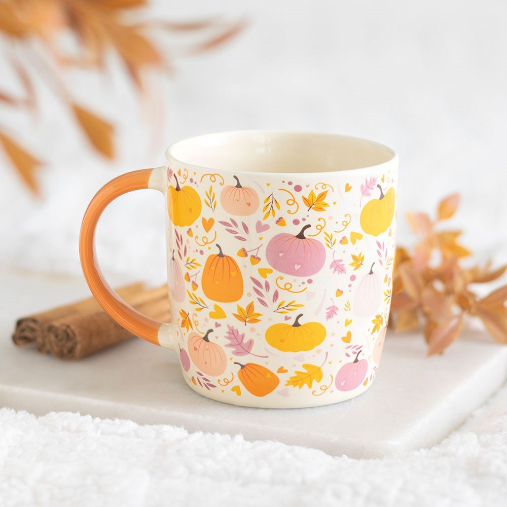 Pink & Orange Pumpkin Ceramic Mug (370ml)3