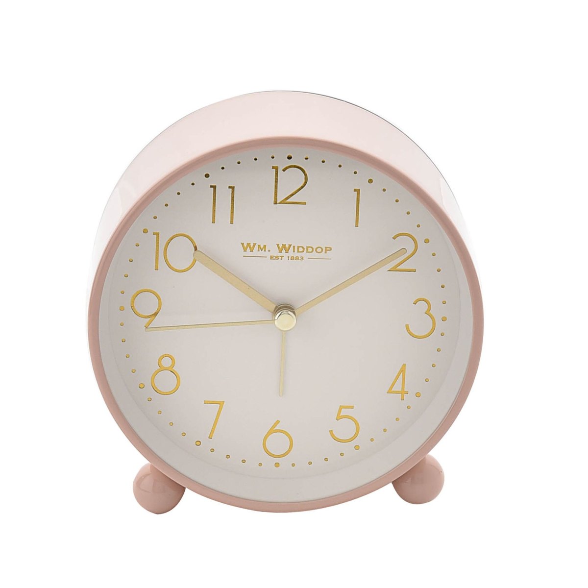 Hometime Blush Metal Alarm Clock with Light & Snooze