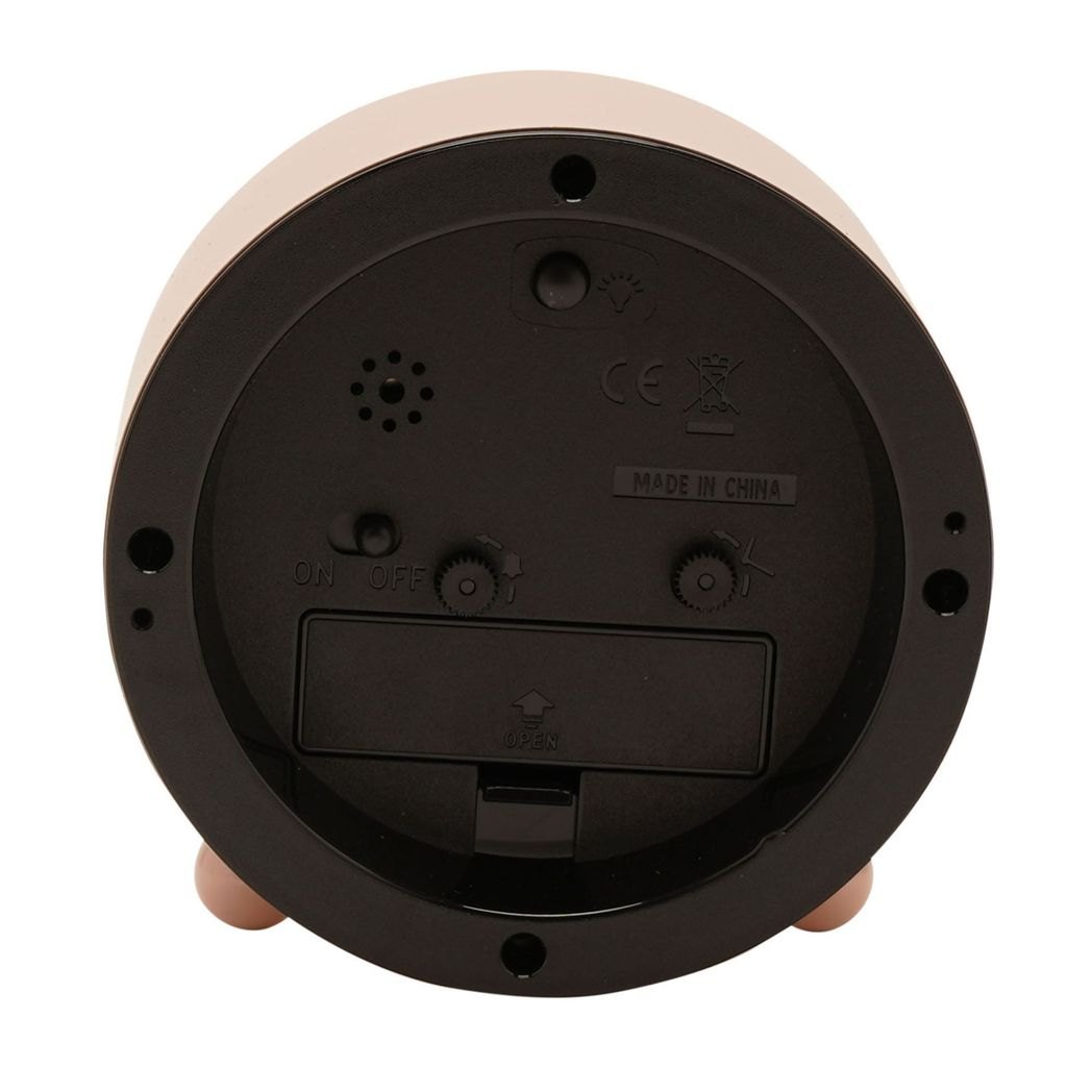 Hometime Blush Metal Alarm Clock with Light & Snooze3