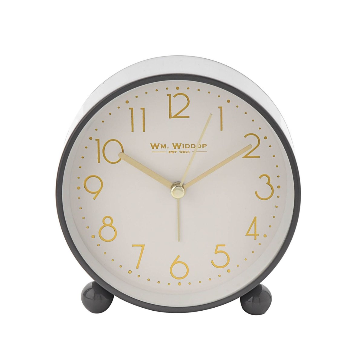 Hometime Grey Metal Alarm Clock with Light & Snooze