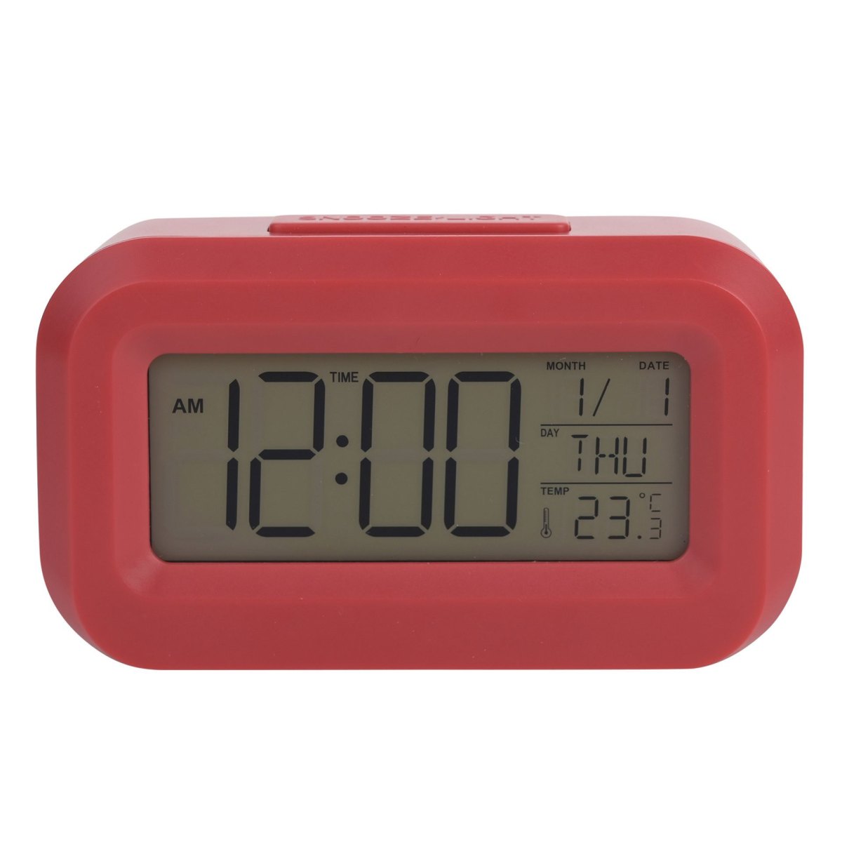 Hometime Red LED Travel Clock with Date & Temperature