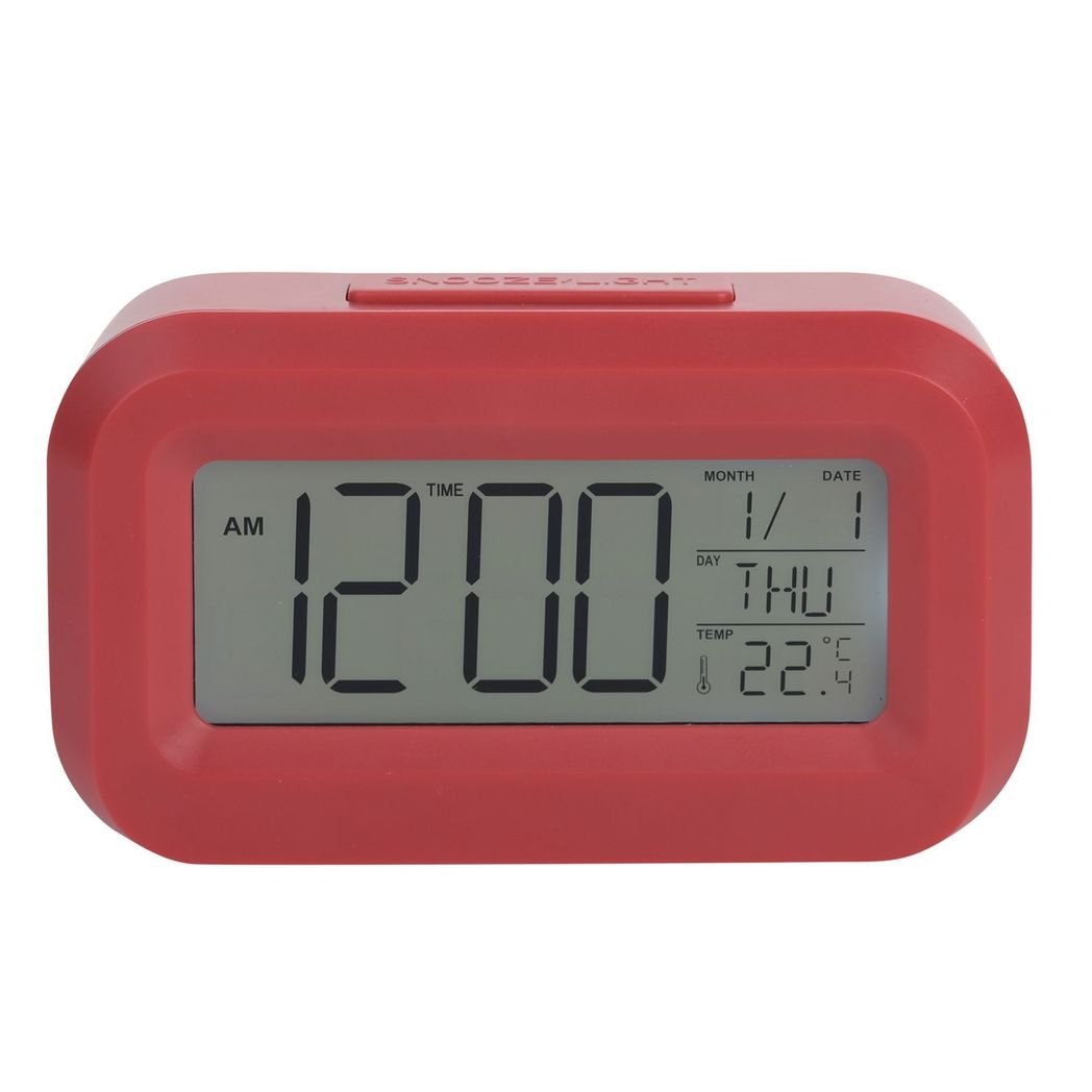 Hometime Red LED Travel Clock with Date & Temperature1