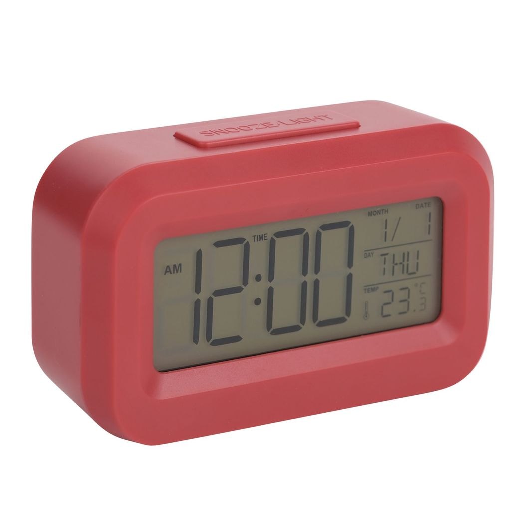 Hometime Red LED Travel Clock with Date & Temperature2