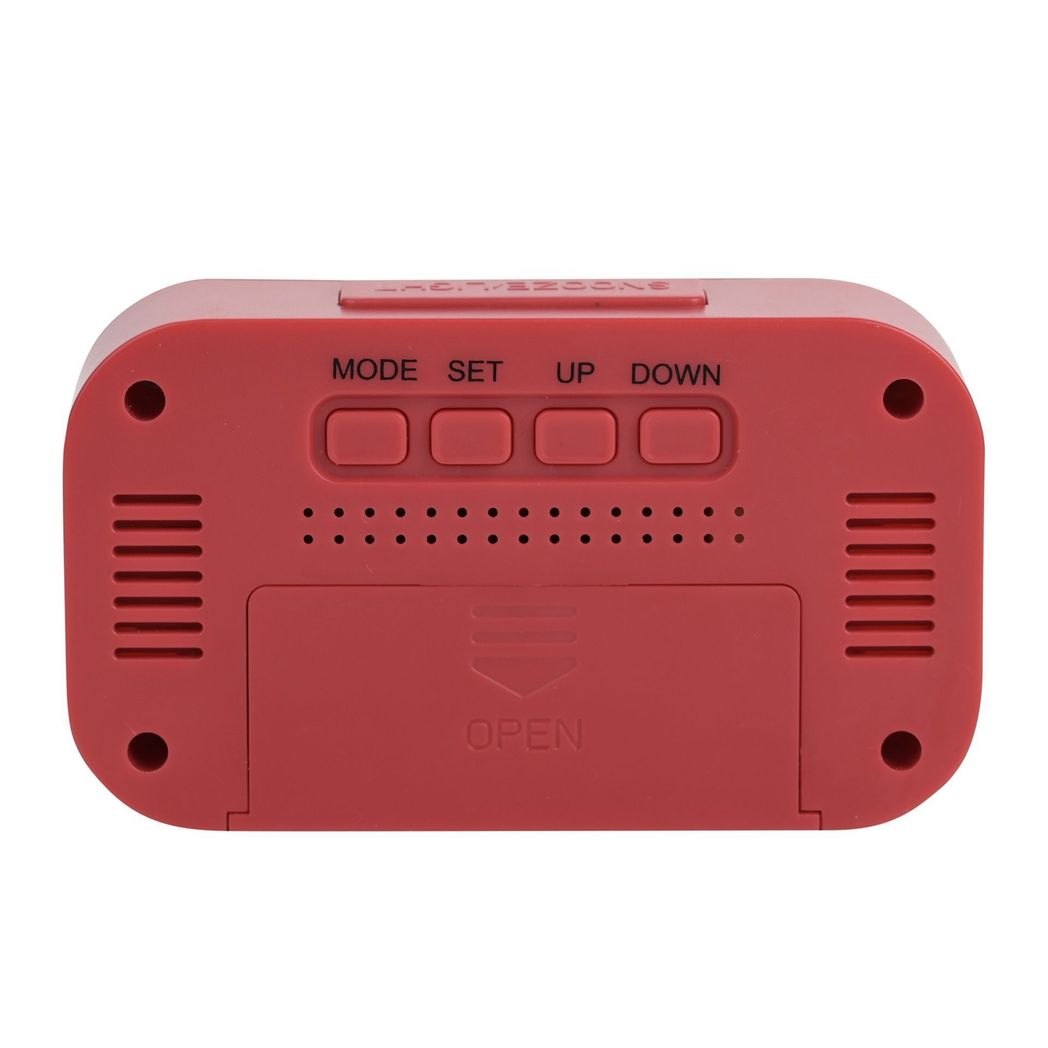 Hometime Red LED Travel Clock with Date & Temperature3