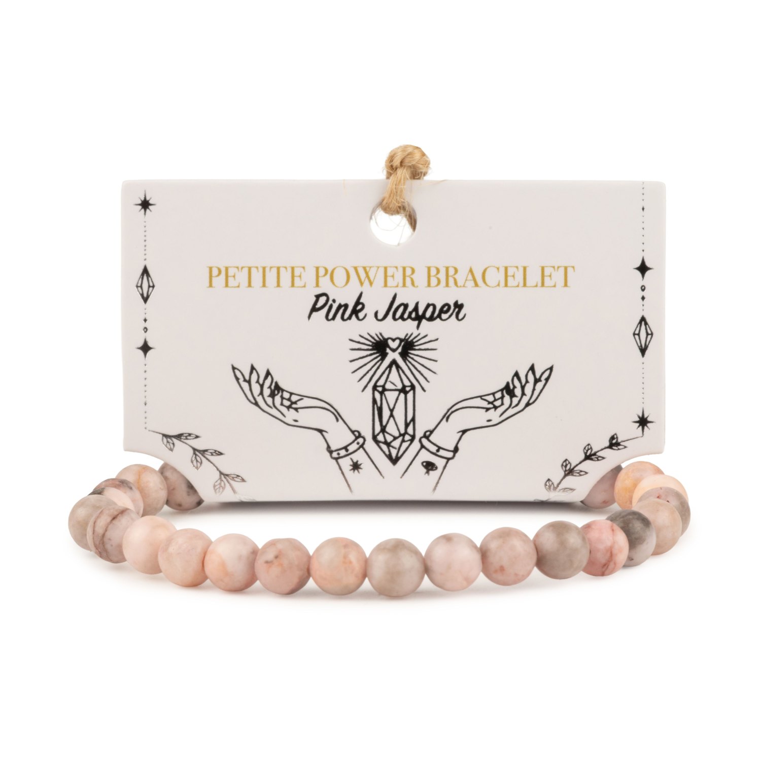 Petite Power Bracelet – Pink Jasper – 17cm x 6mm