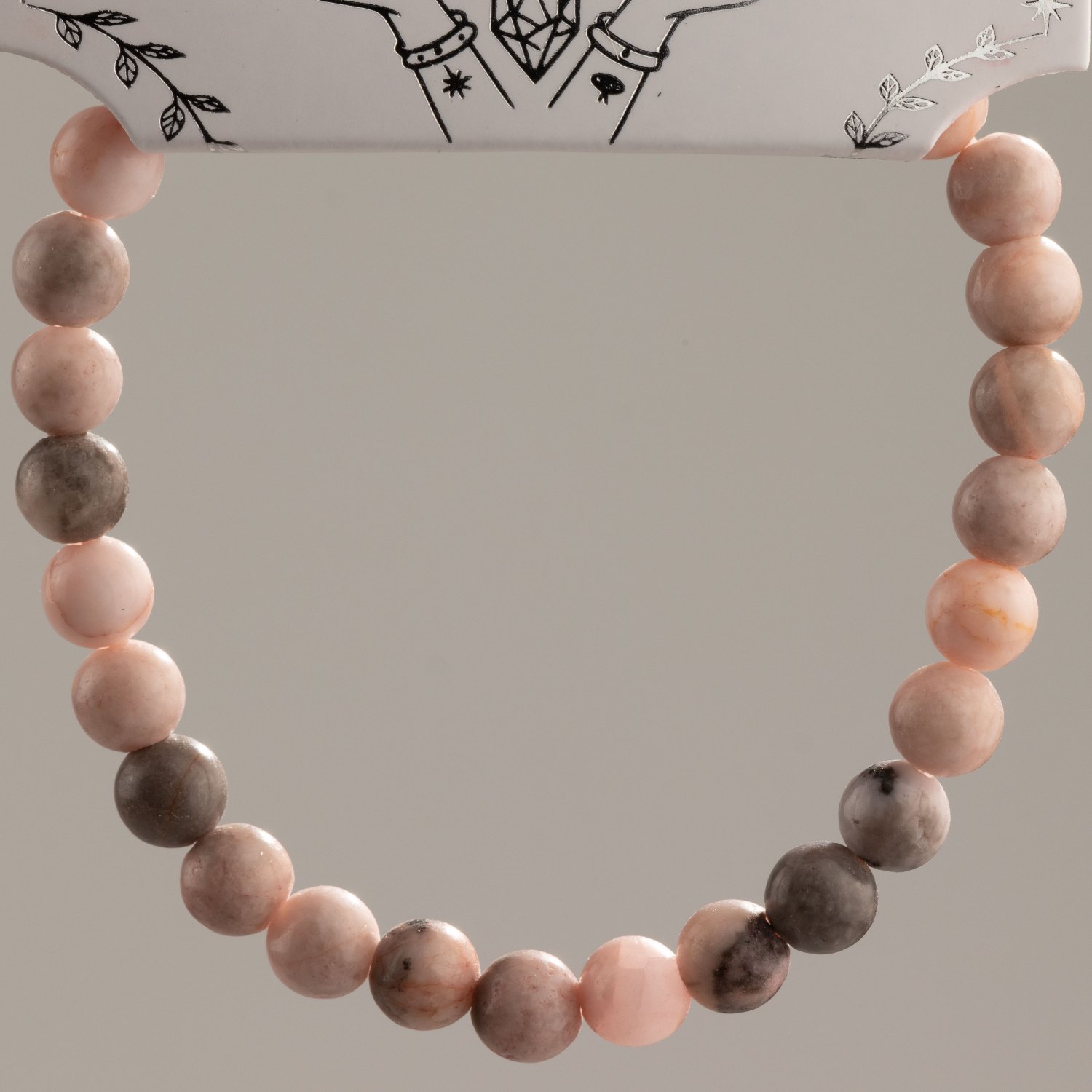Petite Power Bracelet – Pink Jasper – 17cm x 6mm2