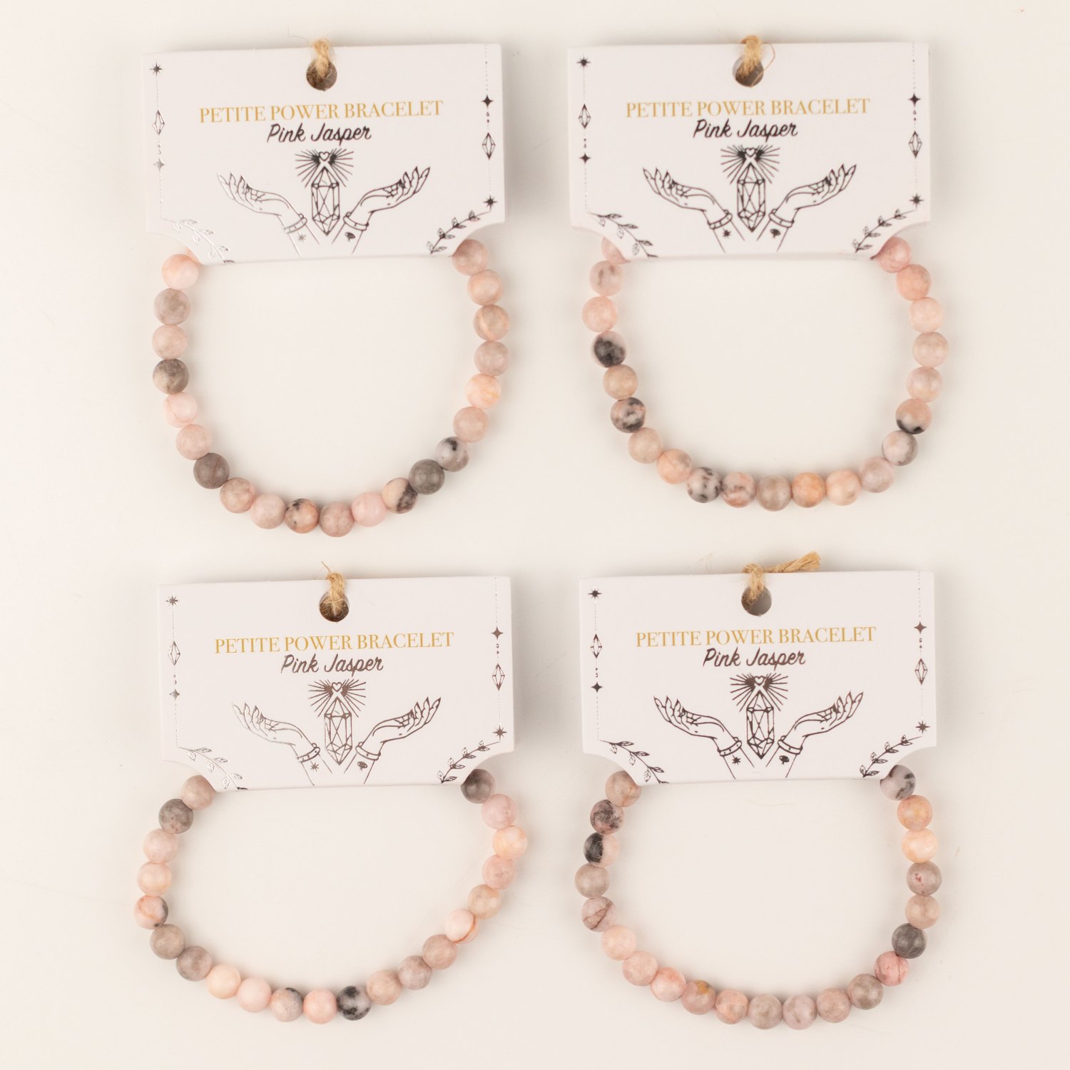 Petite Power Bracelet – Pink Jasper – 17cm x 6mm4