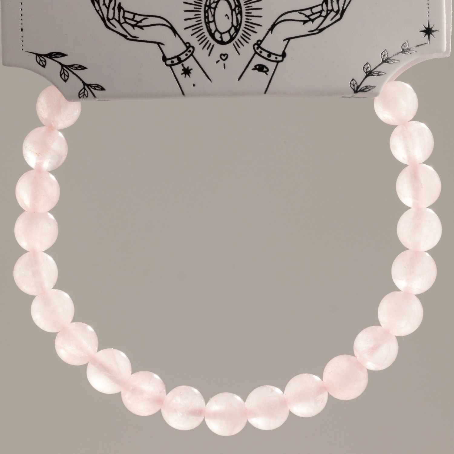 Petite Power Bracelet – Rose Quartz – 17cm x 6mm2