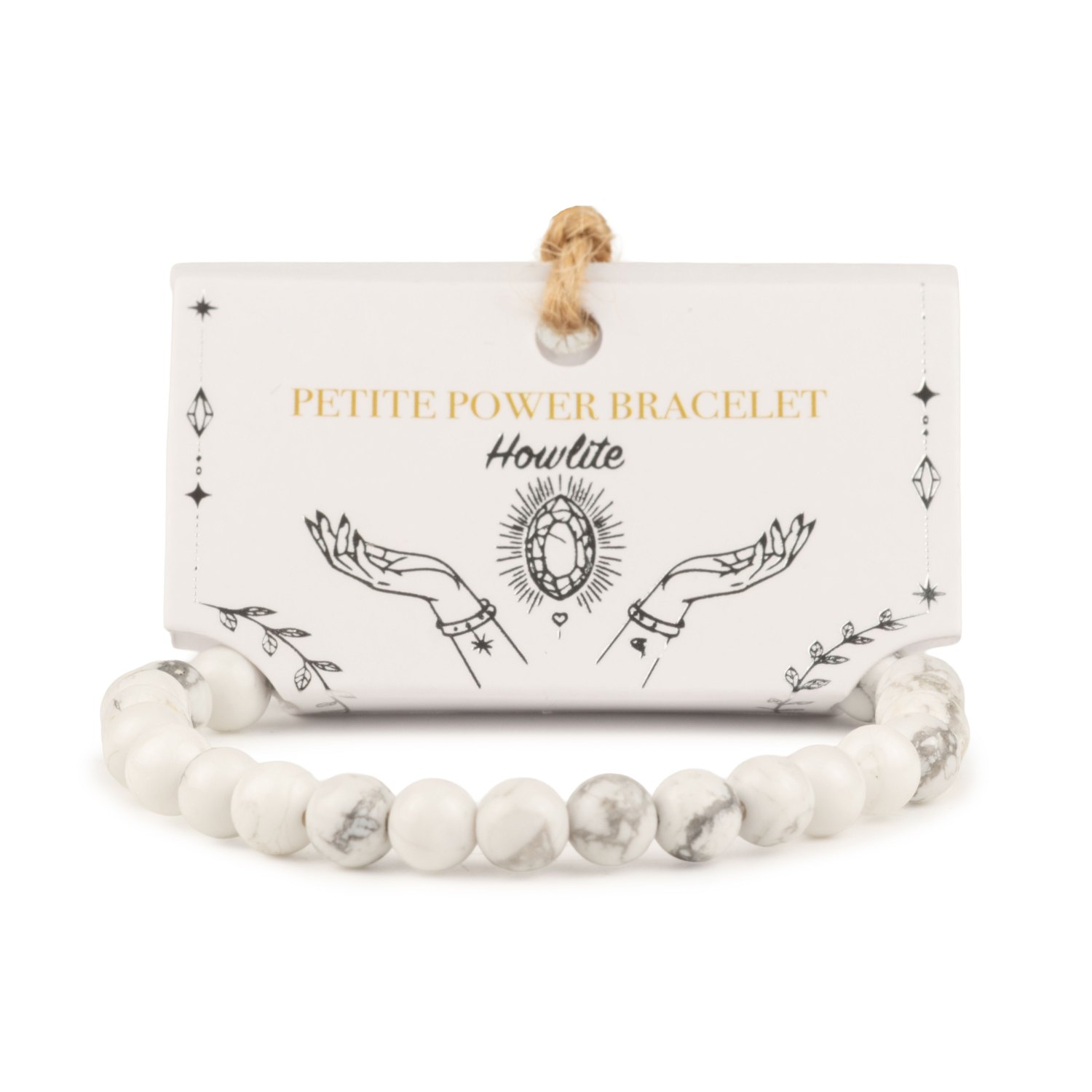 Petite Power Bracelet – Howlite – 17cm x 6mm