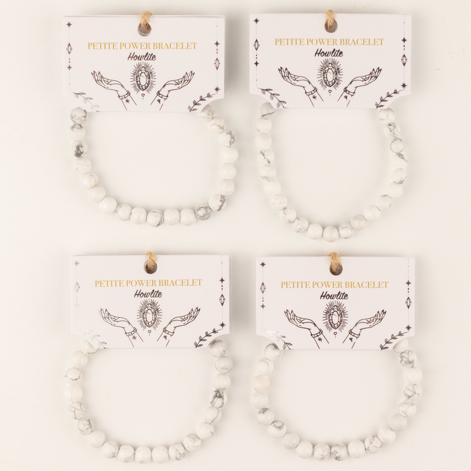 Petite Power Bracelet – Howlite – 17cm x 6mm6