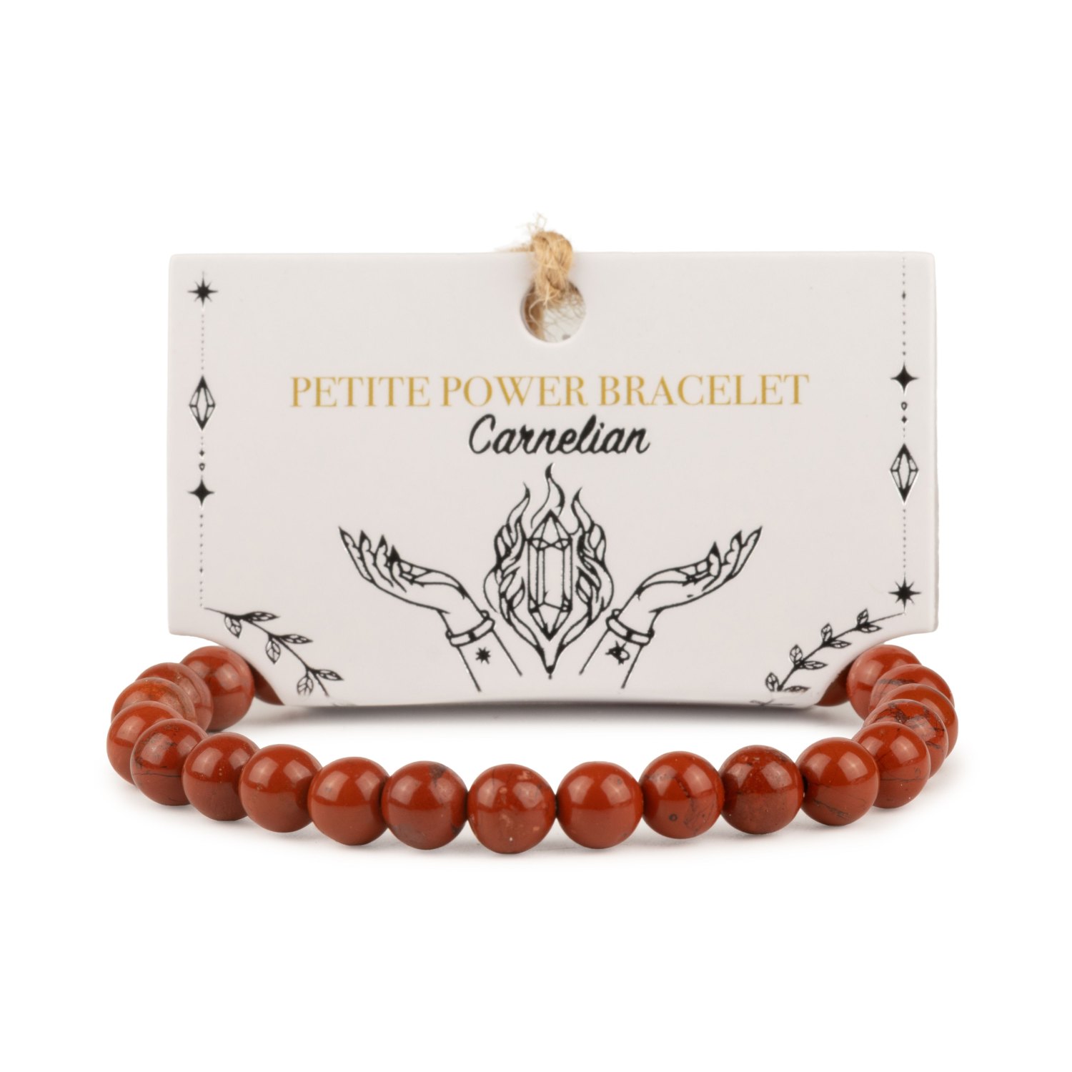Petite Power Bracelet – Carnelian – 17cm x 6mm