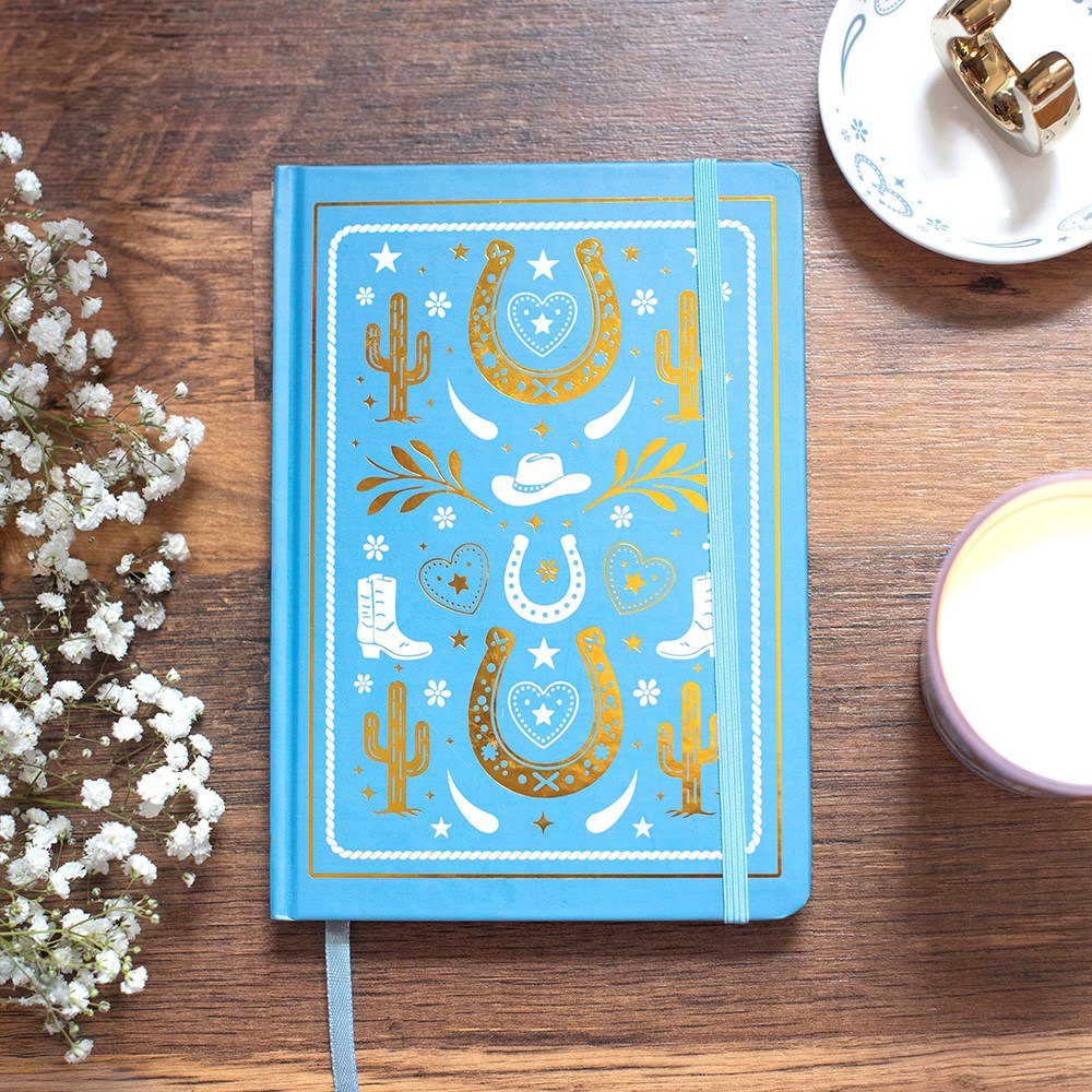 Western Lucky Charms A5 Lined Notebook – Blue4