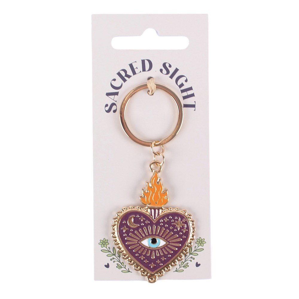 Sacred Sight All-Seeing Eye Heart Enamel Keyring1