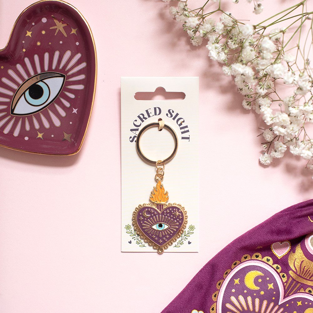 Sacred Sight All-Seeing Eye Heart Enamel Keyring3