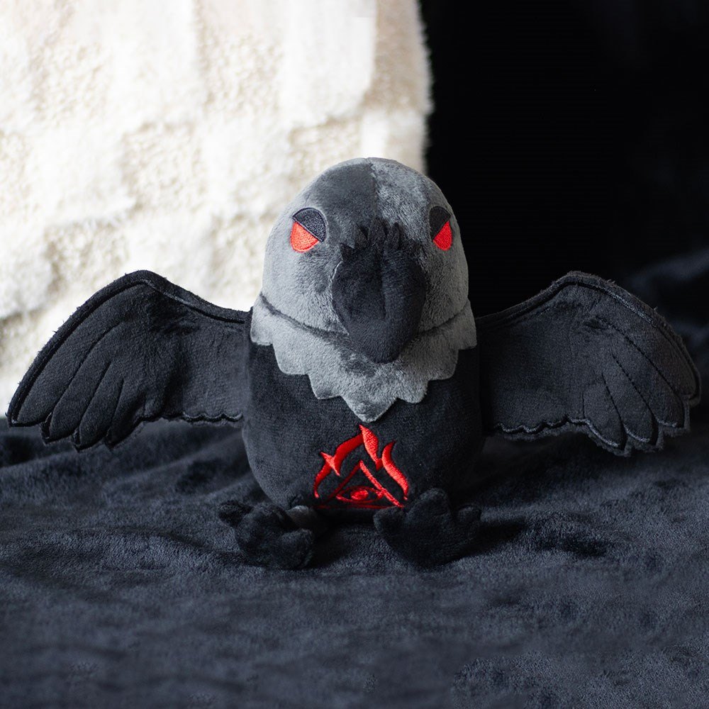 Gothic Raven Plush Toy with All-Seeing Eye3