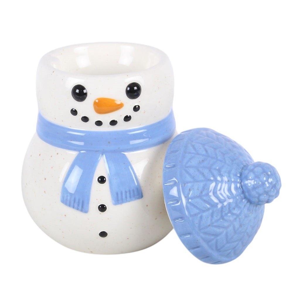 Blue Winter Snowman Ceramic Oil Burner1