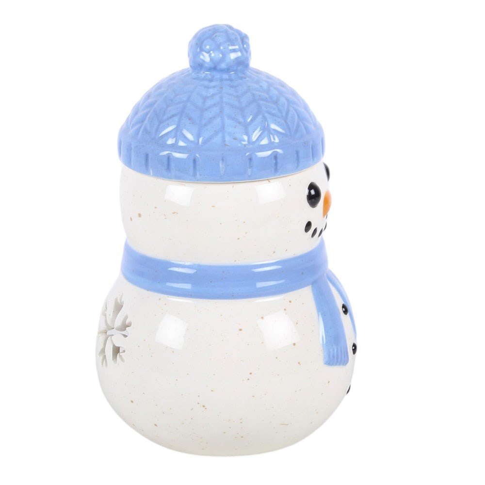 Blue Winter Snowman Ceramic Oil Burner3