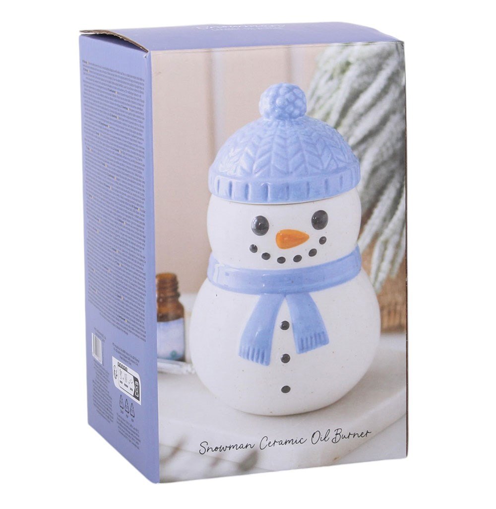 Blue Winter Snowman Ceramic Oil Burner4
