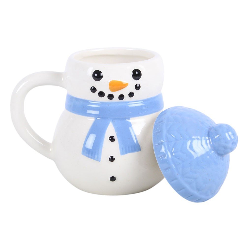 Winter Snowman Lidded Mug with Bobble Hat (470ml)1