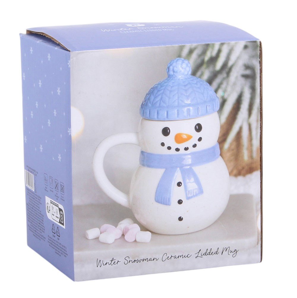 Winter Snowman Lidded Mug with Bobble Hat (470ml)4