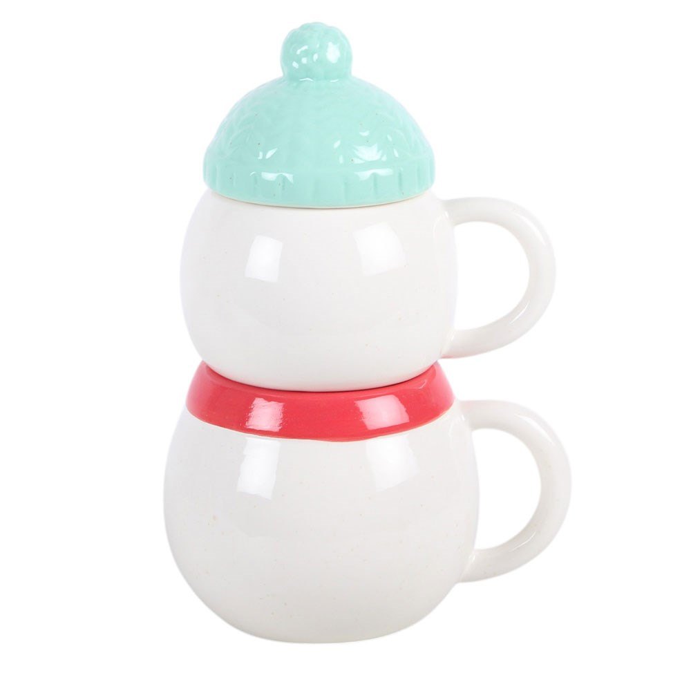 Winter Snowman Stacking Mugs – Set of 22