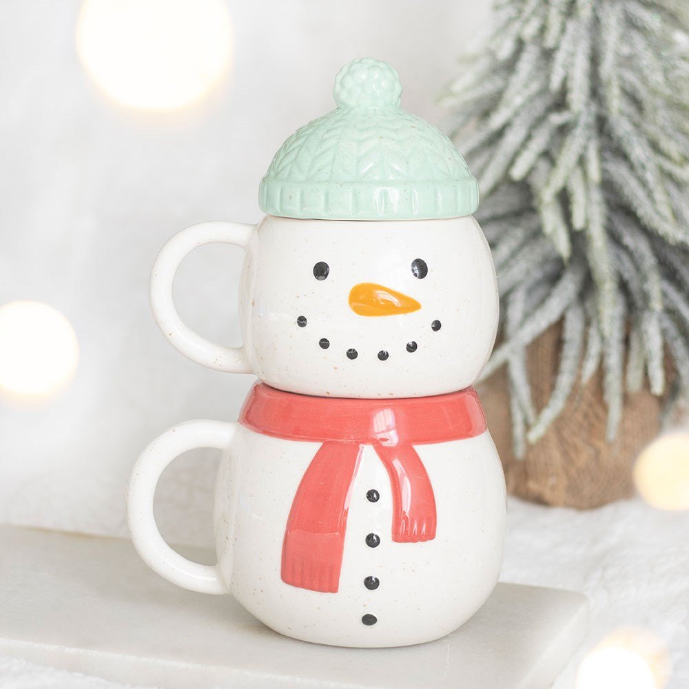 Winter Snowman Stacking Mugs – Set of 24