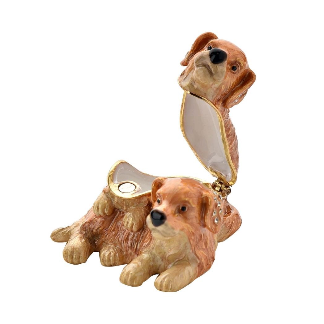 Treasured Trinkets - Pair of Puppies Trinket Box2