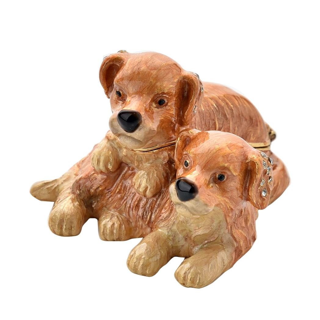 Treasured Trinkets - Pair of Puppies Trinket Box3