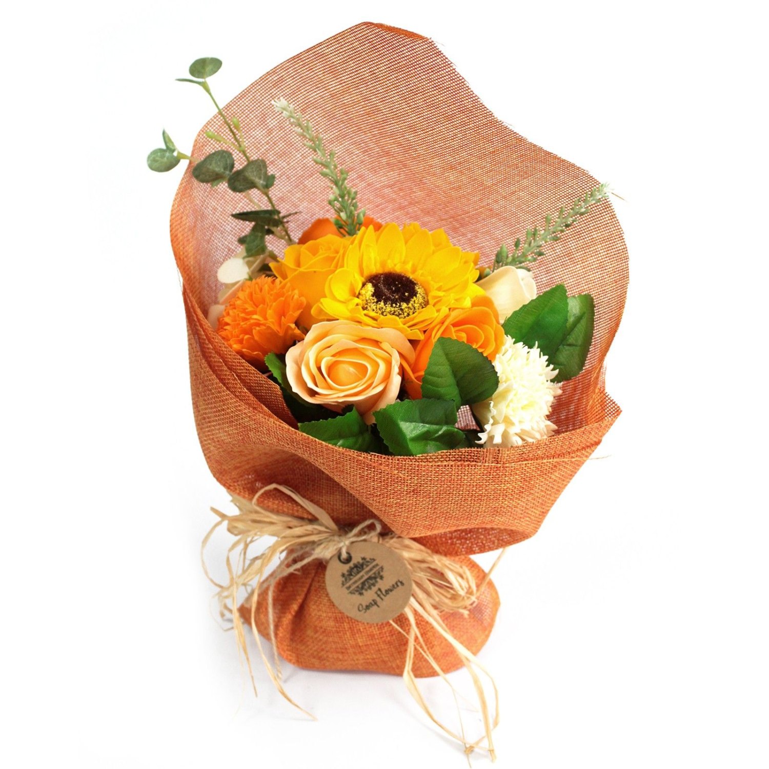 Orange Standing Soap Flower Bath Bouquet