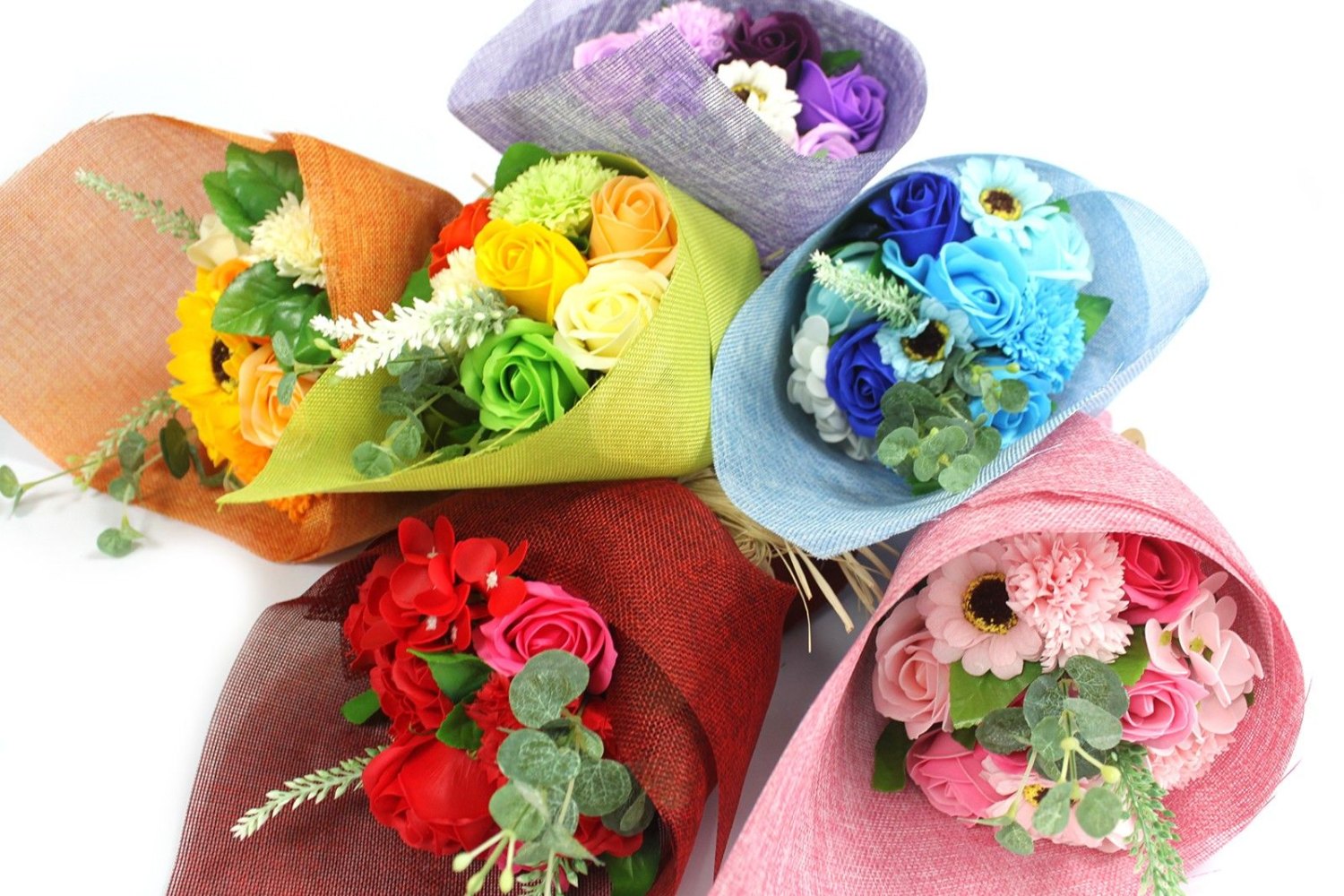 Orange Standing Soap Flower Bath Bouquet2