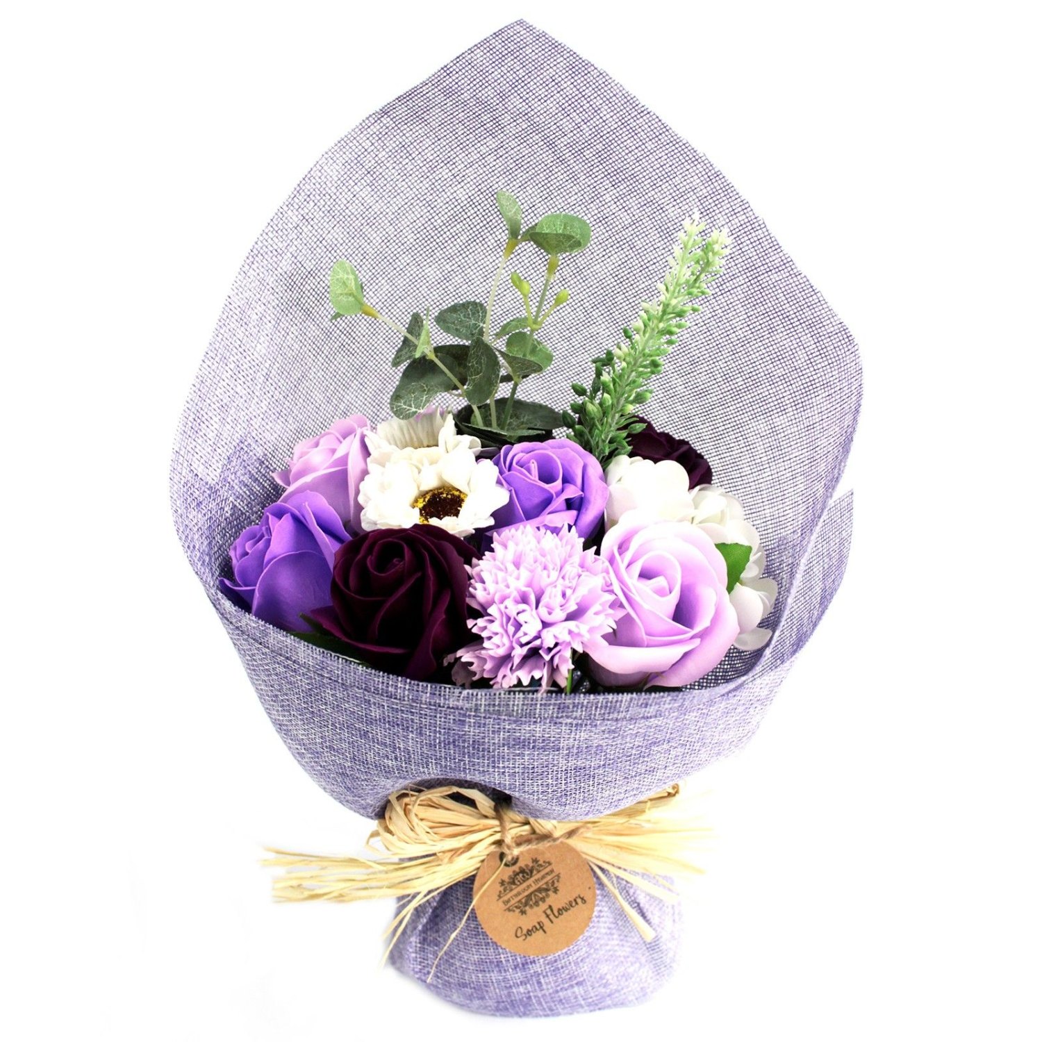 Purple Standing Soap Flower Bath Bouquet