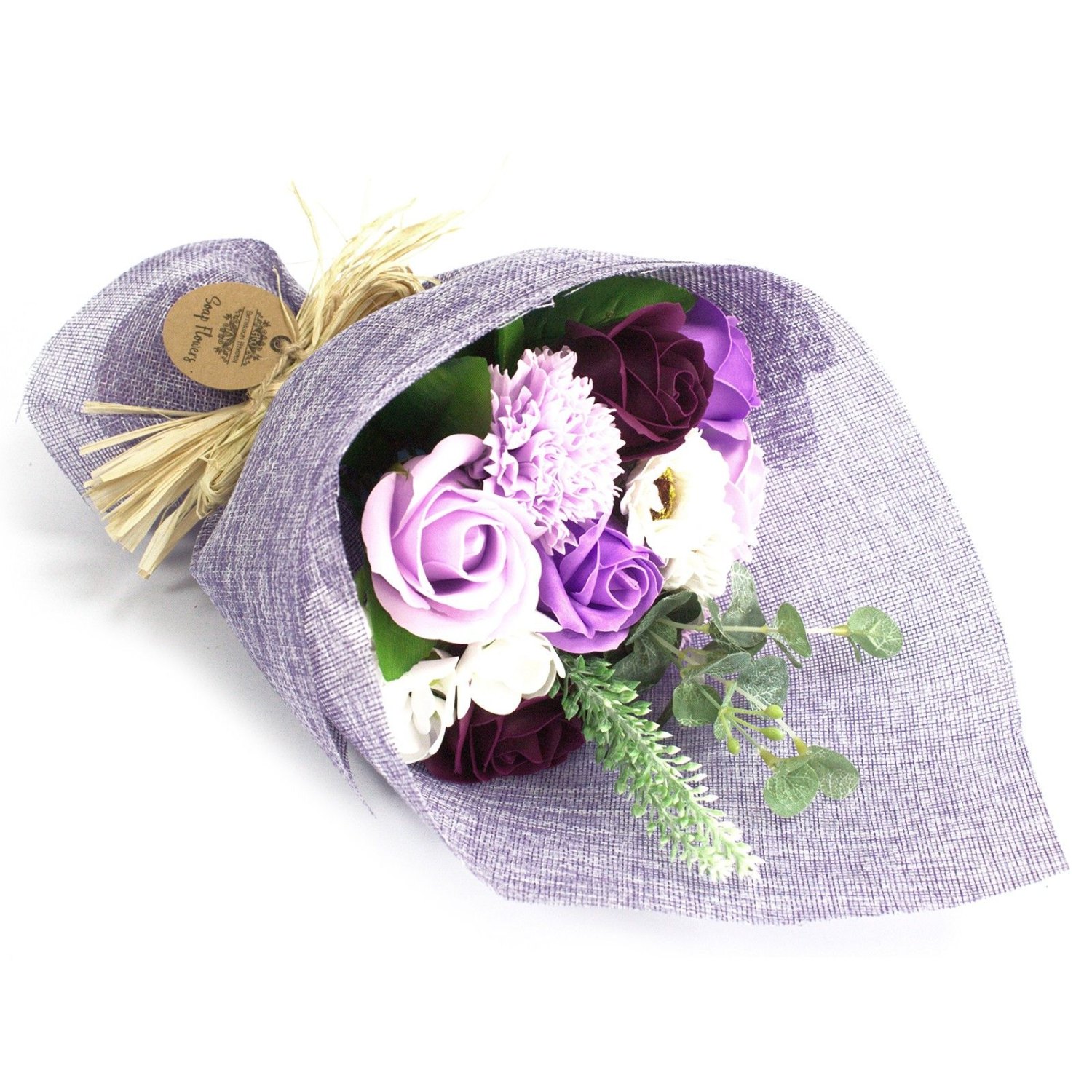 Purple Standing Soap Flower Bath Bouquet1