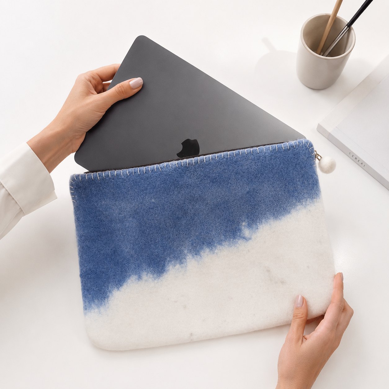 Blue Horizon Felt Laptop Pouch – Up to 14