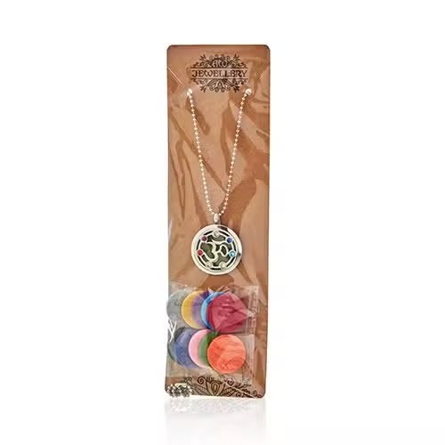 Aromatherapy Diffuser Necklace - OM Chakra (30mm Stainless Steel)3