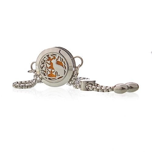 Cat & Flowers Aromatherapy Diffuser Chain Bracelet – 20mm4