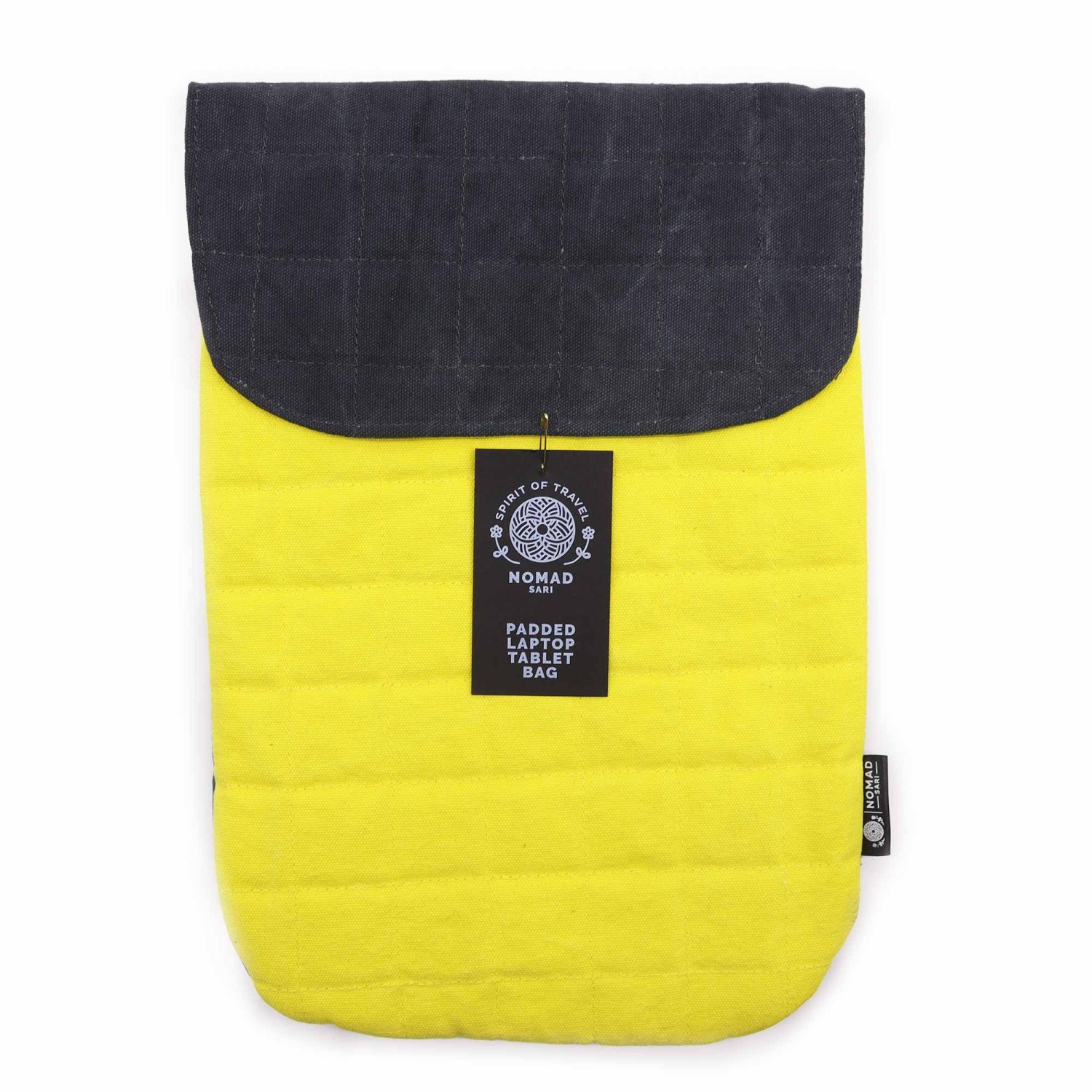 Nomad Sari Crazy Yellow Stonewashed Cotton Laptop Pouch – Up to 13