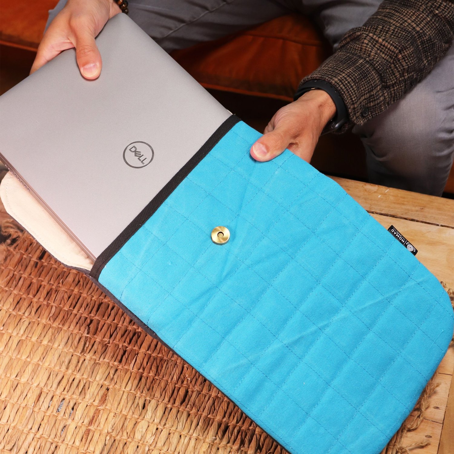 Nomad Sari Crazy Yellow Stonewashed Cotton Laptop Pouch – Up to 13