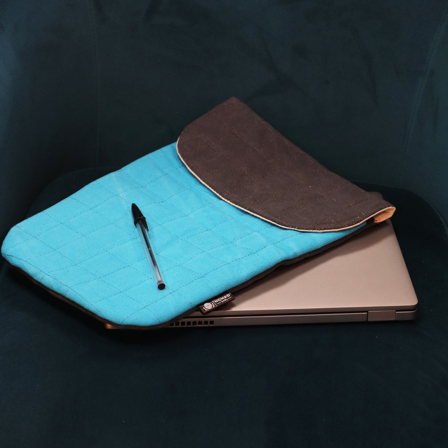 Nomad Sari Crazy Yellow Stonewashed Cotton Laptop Pouch – Up to 13