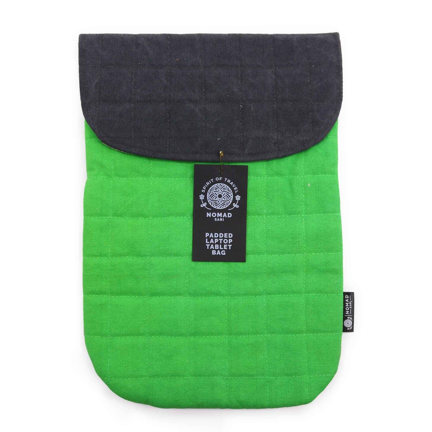 Nomad Sari Frog Green Stonewashed Cotton Laptop Pouch – Up to 13