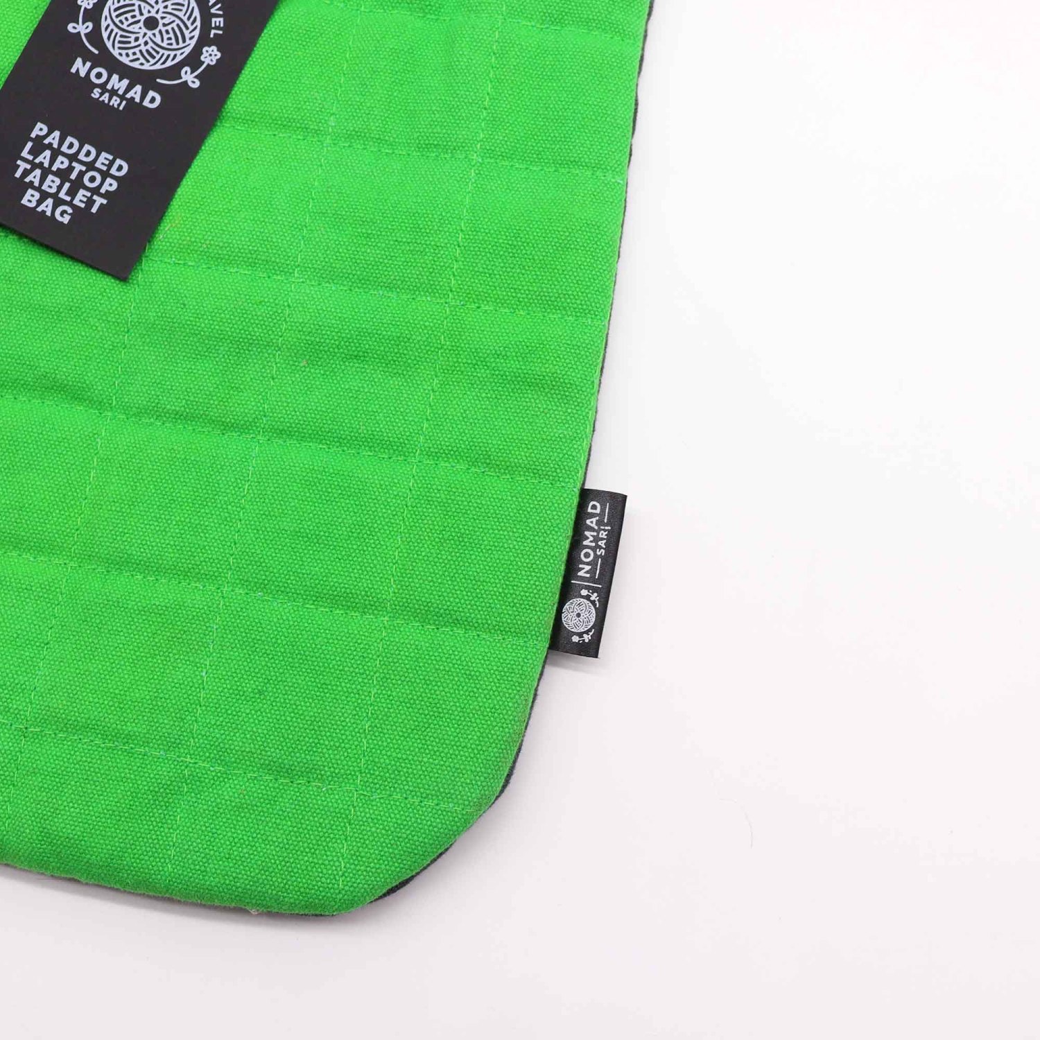 Nomad Sari Frog Green Stonewashed Cotton Laptop Pouch – Up to 13