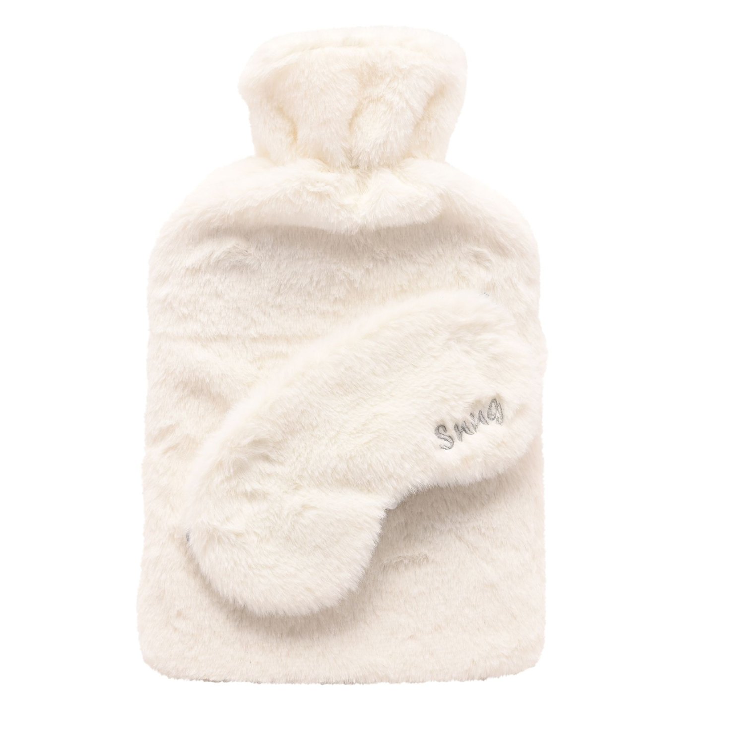 Sophia Layers Snug 1.7L Hot Water Bottle & Eye Mask Set – White1