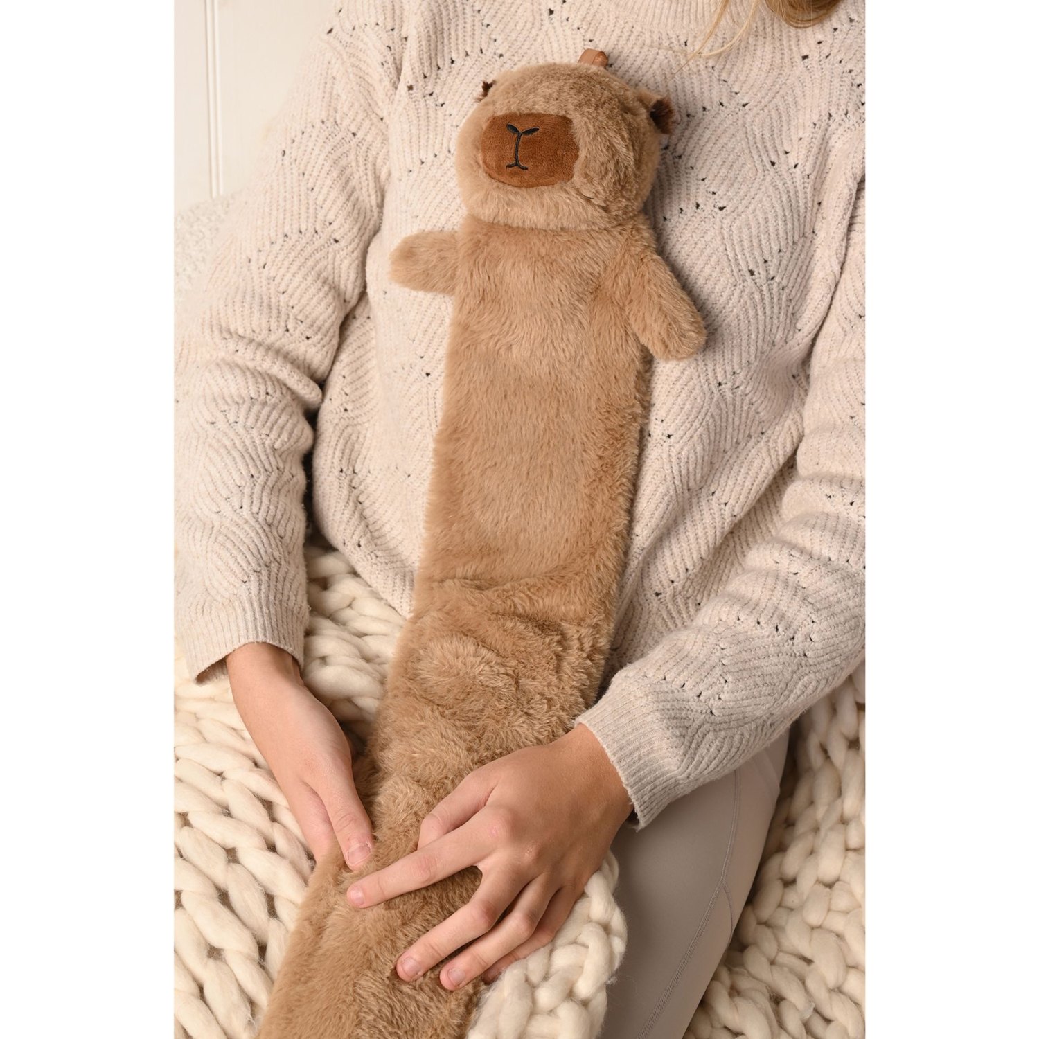 The Feel Good Club Capybara 1.7L Long Hot Water Bottle7