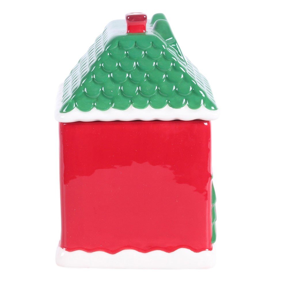 Red Christmas House Ceramic Oil Burner3