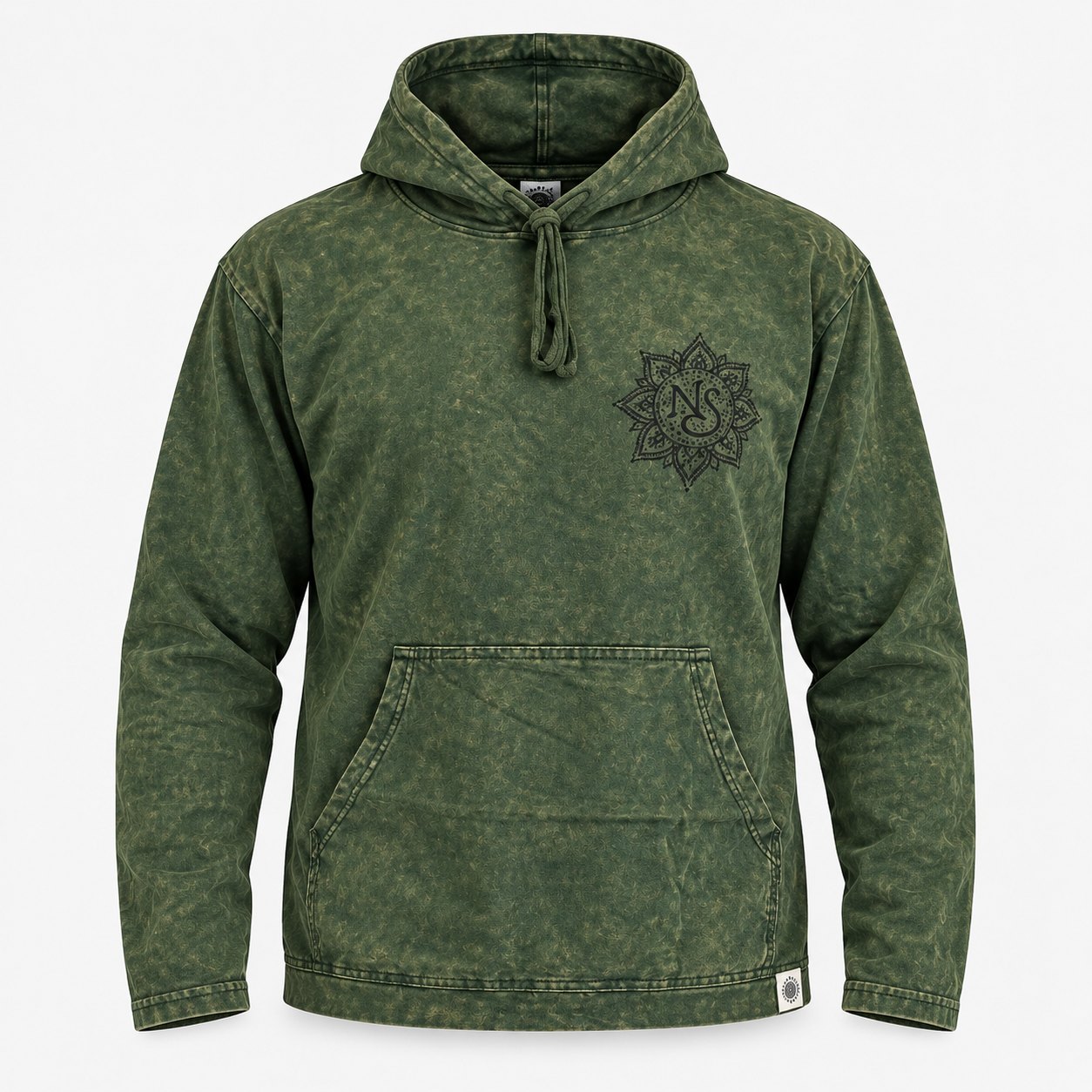 Nomad Sari Vintage Teal Stonewashed Kangaroo Pocket Hoodie – Size S