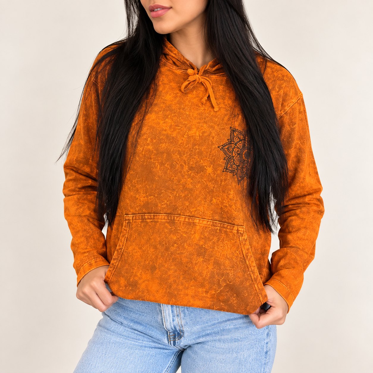 Nomad Sari Stonewashed Kangaroo Pocket Hoodie – Burnt Orange – Size S3