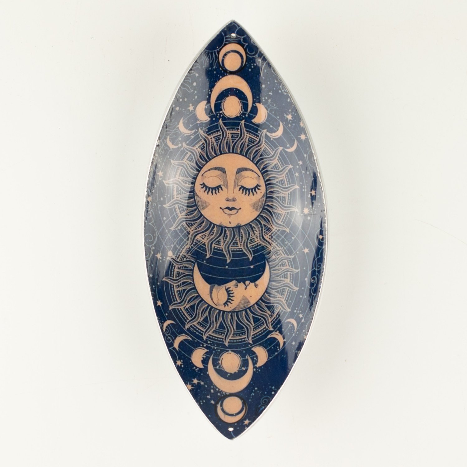 Pink Sun & Moon Aluminium Enamel Incense Bowl3