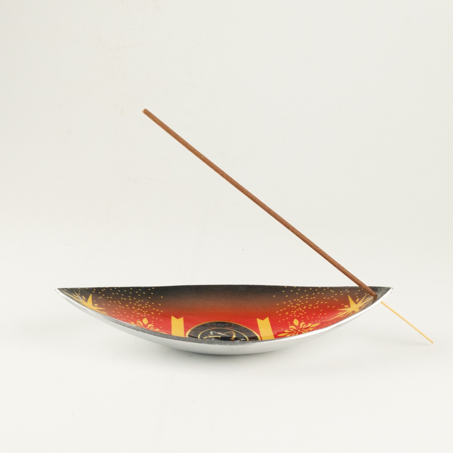 Pagan Triquetra Aluminium Enamel Incense Bowl2