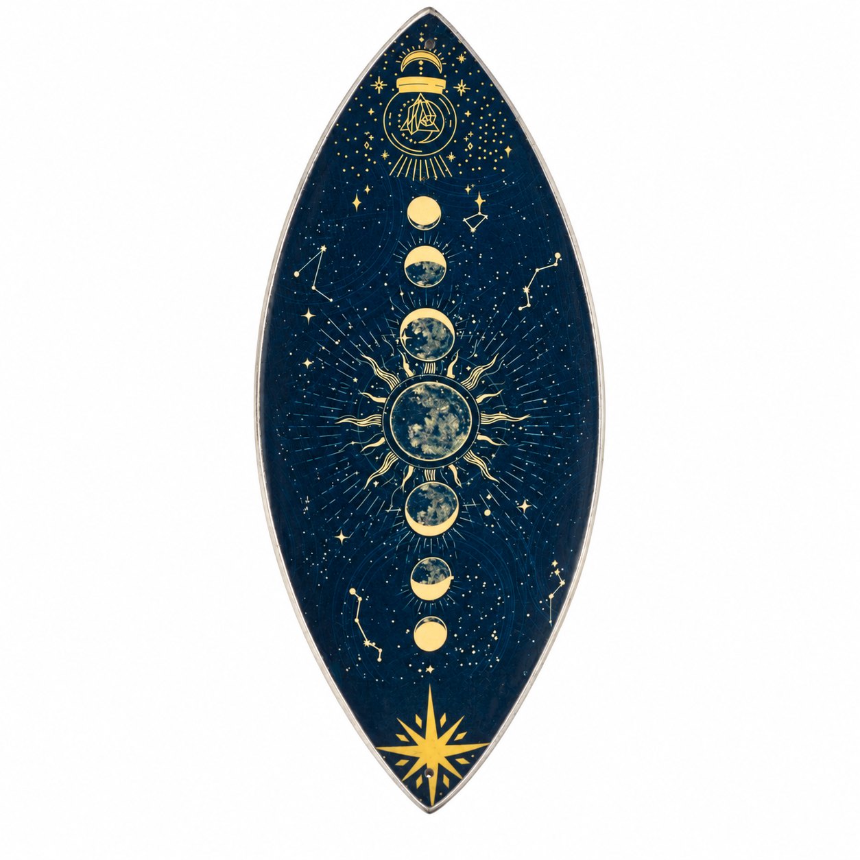 Zodiac Moon Phases Aluminium Enamel Incense Bowl