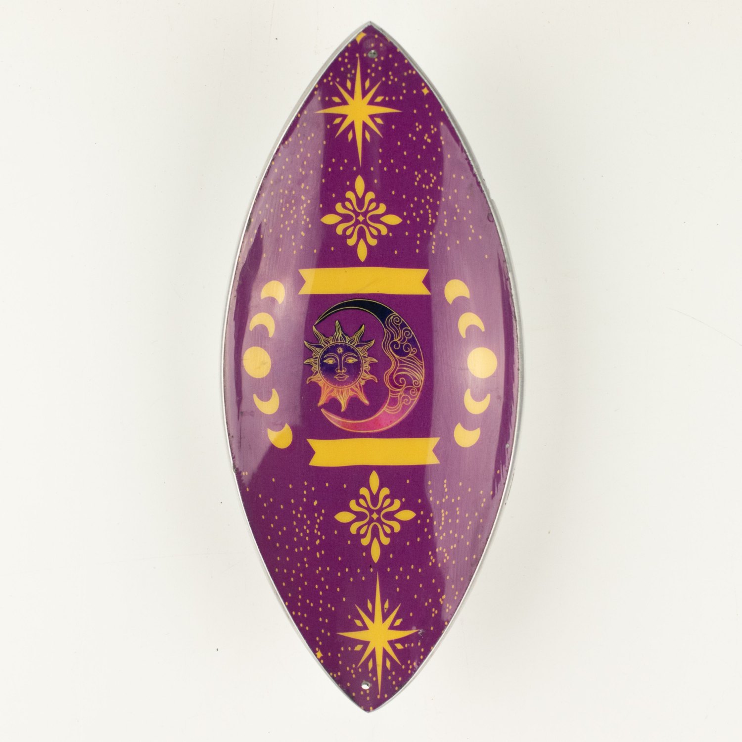 Purple Sun & Moon Phases Aluminium Enamel Incense Bowl3